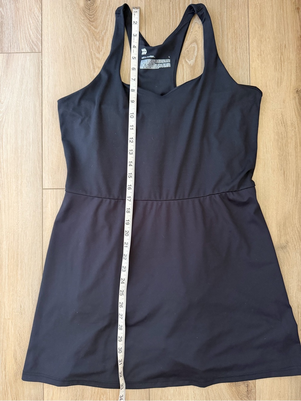 all in motion Black Athletic Lined Racerback Dress Size Large in GUC - Picture 8 of 10